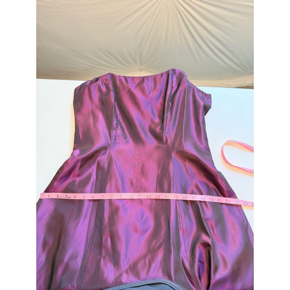 Vintage Y2K Zum Zum Maxi Formal Dress Size M Iridescent Purple Prom Whimsygoth - Picture 11 of 11